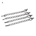Miniatyrbillede 10 af 10: 40 stk/parti forlængelseshalekæde hummerlåse RHODIUM RHODIUM Rhodium