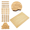 Miniatyrbild 5 av 10: 24/48ST Dollhouse Golvplattor Träkorngolv HEXAGONAL-24STK hexagonal-24pcs
