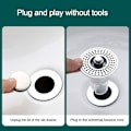 Miniatyrbilde 7 av 10: Avløpsstopper for servant Pop-Up Bounce Core Sink Sil