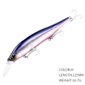 Miniatyrbilde 1 av 10: synkende Minnow Baits fiskekroker H H H