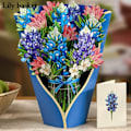 Miniatyrbillede 1 af 10: 3D Pop-up Buket Papir Blomster LILY KURV LILY KURV Lily basket