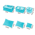 Miniatyrbild 1 av 10: 6ST Set Reseförvaringsväska Resväska Förvaringsväska BLÅ Blue