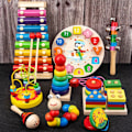 Pikkukuva 8 / 10: Baby Sensoriset Lelut Palapeli Rainbow Blocks 2 2 2