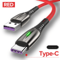 Pikkukuva 1 / 10: Datakaapeli Latauskaapeli PUNAINEN TYYPPI C TYYPPI C Red Type C-Type C