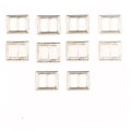 Miniatyrbilde 1 av 9: 10 stk/sett Skyvespenne Beltespenne GULL RECTANGULAR RECTANGULAR gold Rectangular-Rectangular