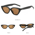 Miniatyrbillede 8 af 10: Cat Eye Solbriller Star Y2K Solbriller SORT-SORT SORT-SORT Black-Black