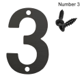 Pikkukuva 1 / 10: 4 tuumaa/10 cm ovitarra Numerokilpi NUMERO 3 NUMERO 3 Number 3