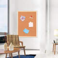 Miniatyrbilde 5 av 7: Oppslagstavle Cork Board BRUN LARGE LARGE Brown Large-Large