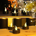 Miniatyrbillede 4 af 10: 12 stk Led elektronisk stearinlys sort stearinlys 2 2 2