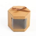 Miniatyrbild 3 av 10: Godiskakakar Förpackningar Papperspåsar BRUNT 7X7X7CM Brown 7x7x7cm