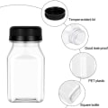 Miniatyrbillede 6 af 10: 4 Stk Juiceflasker Klare drikkebeholdere 120ML HVID LÅG 120ML White Lid