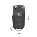Miniatyrbillede 2 af 10: Fjernbetjening Flip Key Bil Fjernbetjening 2 KNAPPER 2 KNAPPER 2 buttons