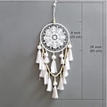 Miniatyrbild 5 av 10: White Flower Dream Catcher Träpärlor Vägghängande