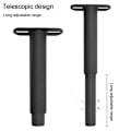 Miniatyrbillede 8 af 10: 1/2 Stk Justerbar Møbel Ben Højde Kontrol SORT 2 STK 2 STK black 2pcs-2pcs