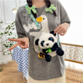 Miniatyrbillede 10 af 10: Plys Panda Crossbody Bag Messenger Bag 1 1 1