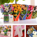 Pikkukuva 6 / 10: 3D Pops-up -kimppu paperikukat PUNAINEN LILY PUNAINEN LILYA Red Lily