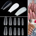 Miniatyrbillede 4 af 10: 100 stk/æske falske neglespidser Kiste falske negle CLEAR-100STK-BOX Clear-100PCS-Box