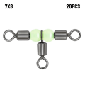 Miniatyrbilde 1 av 10: 20 stk Fiskepinne Line Connector 3 Way 7X8 7X8 7x8