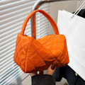 Miniatyrbillede 10 af 10: Quiltet mulepose Plaid håndtasker ORANGE orange