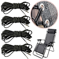 Miniatyrbillede 8 af 10: 4 Stk/sæt Elastic Cord Chair Hvilestol SORT black