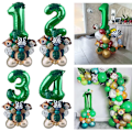 Miniatyrbild 8 av 10: Djurnummerballonger Digitalballongset SET 3 Number 3
