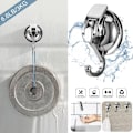 Pikkukuva 6 / 9: 6 kpl Imukuppikoukku Tyhjiö Imu Suihkukoukut Viittakoukut silver 6pcs-6pcs