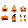 Miniatyrbilde 2 av 10: Halloween-gresskarfigur miniatyrgresskar 3 3 3