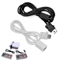 Miniatyrbillede 6 af 8: Game Controller Kabel forlængerledning SORT black