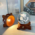 Miniatyrbillede 5 af 10: Krystalkuglebase Glaskugleholder VARMT LYS VARMT LYS Warm Light