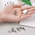 Miniatyrbillede 4 af 4: Spacer Beads Barrel Pattern Spacer Beads Stort Hul Rustfri