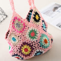 Miniatyrbilde 6 av 10: Utskåret Boho Bag Tote Bag KAFFE coffee