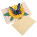 Miniatyrbillede 5 af 10: 3D pop-up buket papir blomster hul sommerfugl