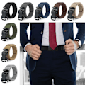 Miniatyrbillede 9 af 10: Nylon flettet bælte automatisk spænde linning KAFFE coffee