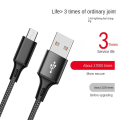 Miniatyrbilde 8 av 9: Hurtiglading Type-C datakabel SVART ANDROID ANDROID BLACK Android-Android