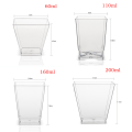 Miniatyrbilde 4 av 9: 60ml~160ml Kvadratiske Dessertbeger Moussebeger 60ml 25Pcs/Set