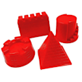 Pikkukuva 1 / 10: 4 kpl Animal Pyramid Castle PUNAINEN Red