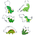 Pikkukuva 1 / 8: 6 kpl Dinosaur Pikkuleikkurit Metallinen mold 6 KPL 6 KPL 6pcs