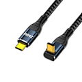 Miniatyrbilde 1 av 10: USB-C til Type C Kabel Datalinje VERTICAL BEND 2M VERTICAL BEND Vertical Bend 2m