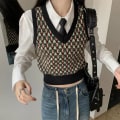 Miniatyrbillede 3 af 10: Uniform sort bindedragt med lynlås-slips C C C