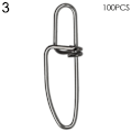 Miniatyrbilde 1 av 9: 100 stk/parti Fiske Hengende Snap Barrel Swivel 3 3 3