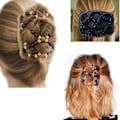 Miniatyrbillede 5 af 10: Beaded Double Row Comb Beads Hårkamme 4 4 4