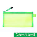 Miniatyrbillede 3 af 8: 20 STK Stripe File Bag Lynlås Opbevaringspose Mesh Lige