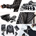 Miniatyrbillede 2 af 7: pyramide nitter punk spikes spike