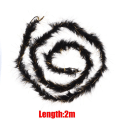Miniatyrbillede 2 af 8: 2M Feathers Feather Boa Strip ROSE RED Rose red