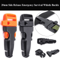 Miniatyrbillede 9 af 10: 5 stk Side Release Spænde Survival Whistle Spænder SORT Black
