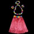 Miniatyrbild 1 av 10: 5 st/ set Hawaii Fancy Dress Gräskjol RÖD red