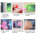 Miniatyrbild 3 av 9: Diamond painting fjäril dekor