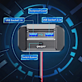 Miniatyrbillede 6 af 6: Dobbelt USB-porte Oplader Hurtigoplader Busopladerstik