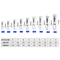 Miniatyrbilde 2 av 10: 10 stk/pakke Lager svingbare ovale splittringer 2 2 2