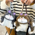 Pikkukuva 3 / 8: Kawaii Lucifer Catin pehmoinen olkalaukku harmaa